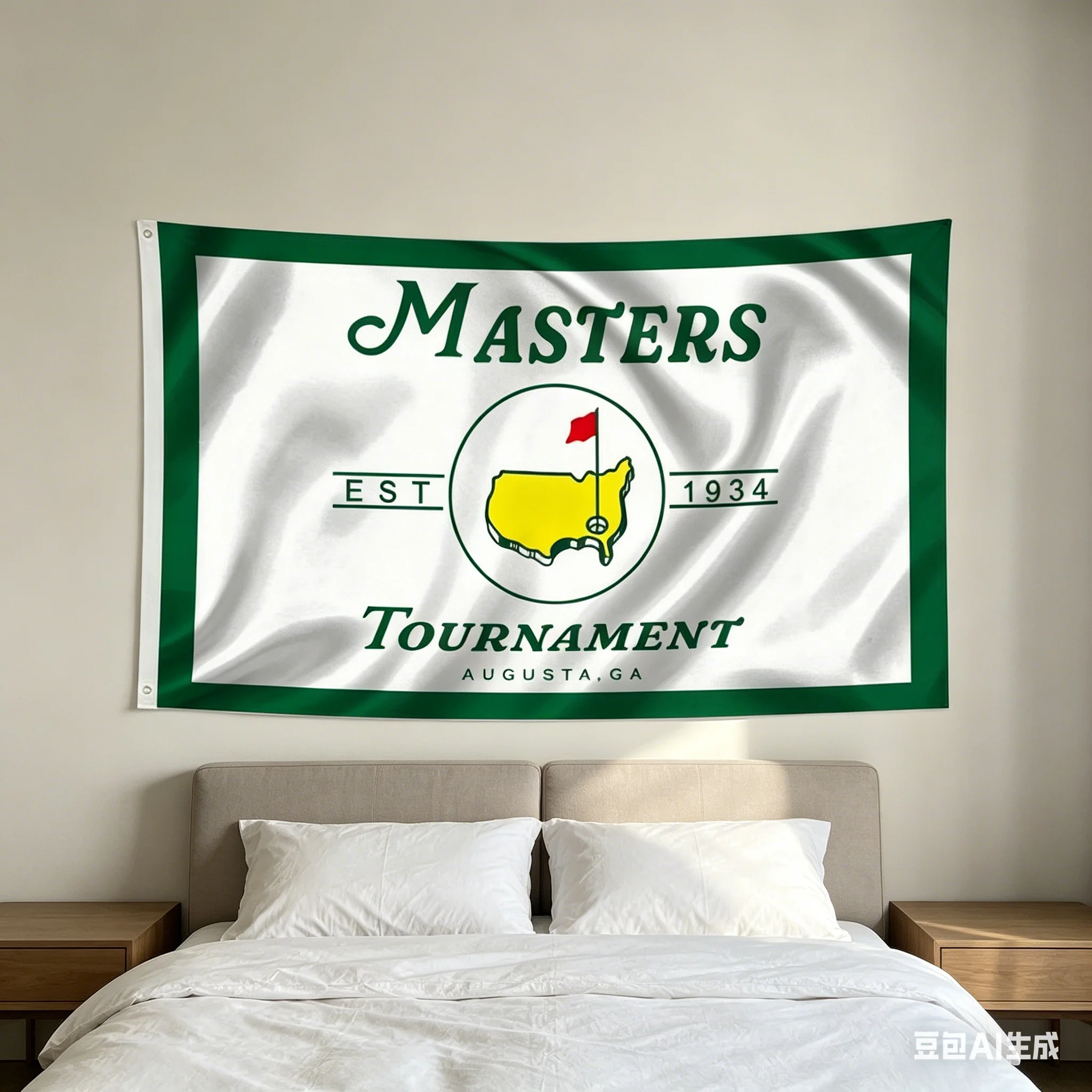 

1pc Masters Tournament Golf Tapestry, Augusta Wall Hanging, Cool Room Stuff, Large Size, Polyester 2D Print, Bedroom Stuff, Golf