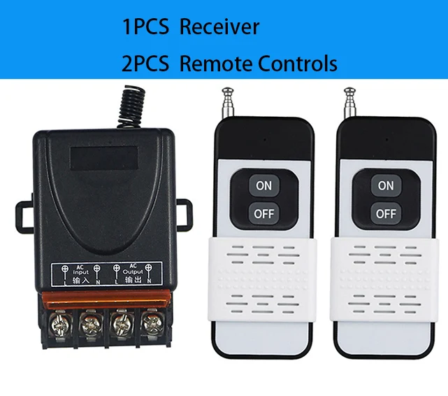 433Mhz無線周波数リモートコントロールスイッチAC 110V 220V 30Aワイヤレスリレーレシーバーとトランスミッター、1000メートル長距離