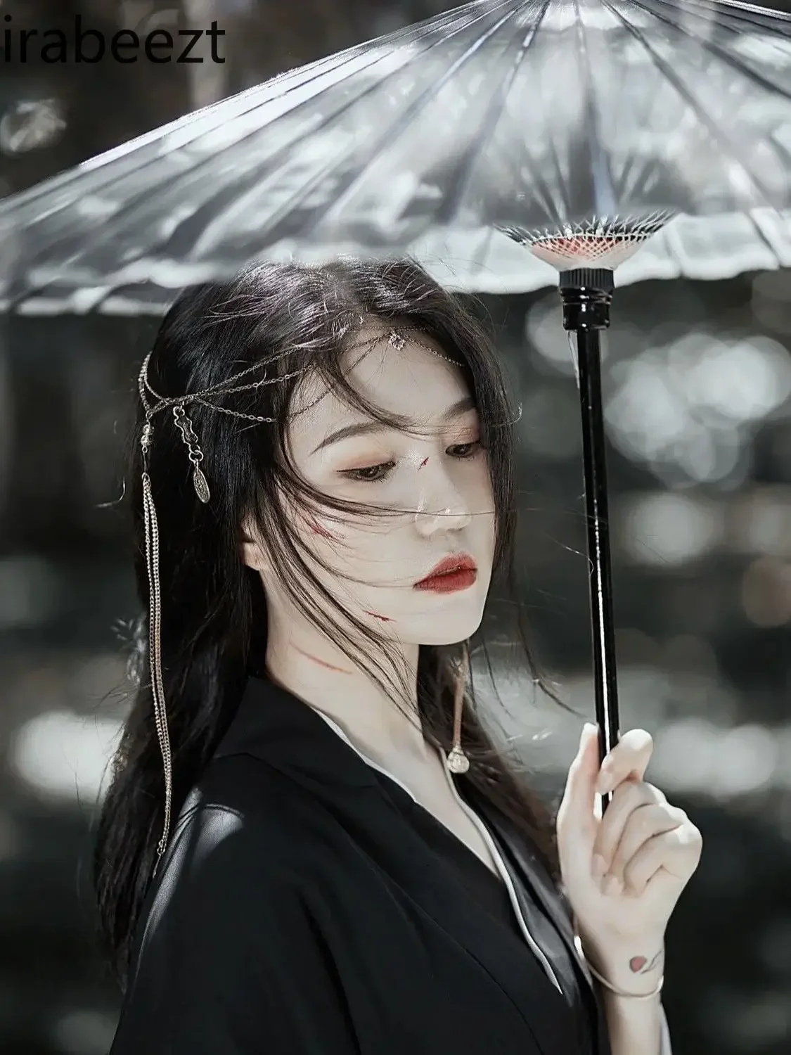 Czarny Vestido Wei Jin Dynasty Styl Wąska Talia Konfucian Szata z Kołnierzykiem Chiński Styl Duży Rękaw Koszula Taniec Hanfu Sukienka