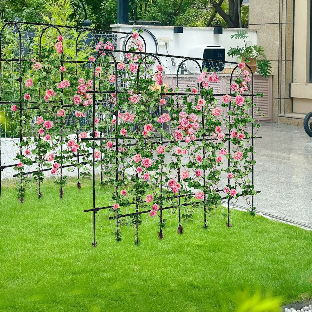 

Garden Cucumber Trellis Climbing Arch Plants Support Detachable Outdoor U-Frame Trellis for Vegetable Beans Fruit Grow Trellises