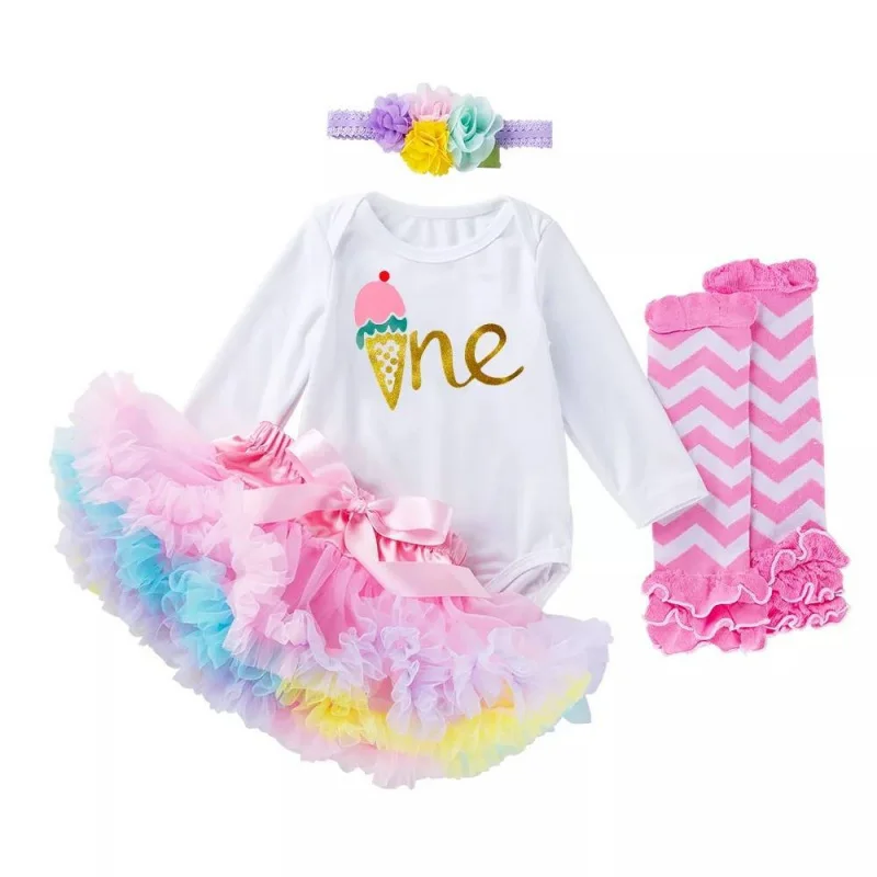

Children's Clothing Wholesale Baby Girl One-Year-Old Festival Outfit Autumn Baby Long SleeveTT-shirt Pastel Puff Dress Socks Set