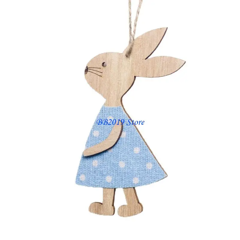Q0KB Interest Decorative Easter Rabbit Hanging Ornaments Kids Party Christmas Gift