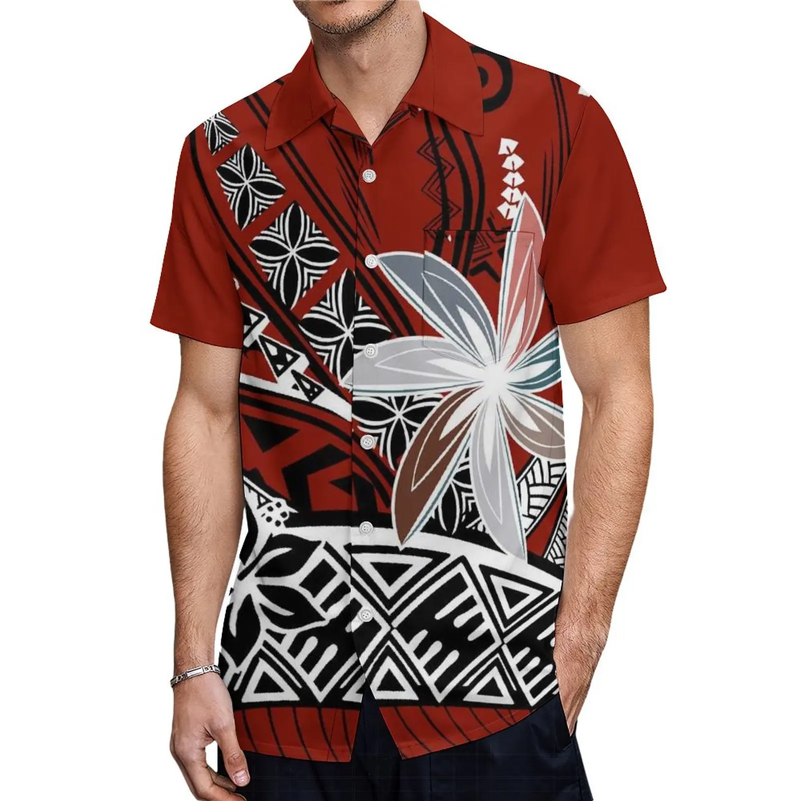 Imagem -02 - Vestido Longo para Homens e Mulheres Chique e Confortável Ilhéu da Polinésia Camisa Estampada Mumu Samoa Roupa de Casal Quente