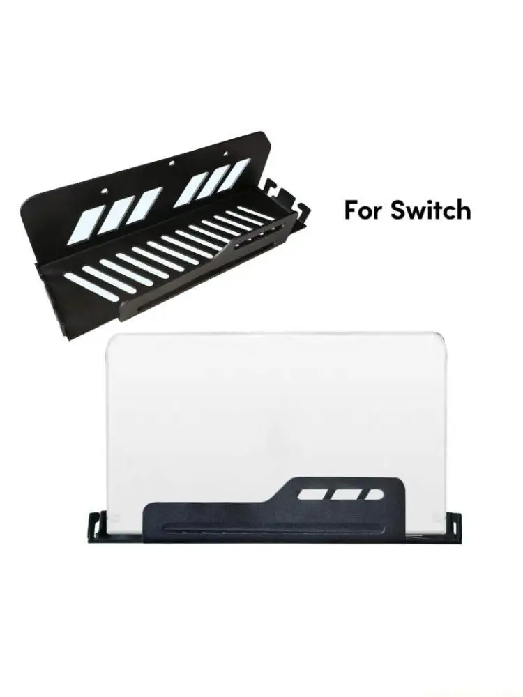 F62C Wall Mount Stand Convenient Gaming Setup Rack with Cable Management for Switches