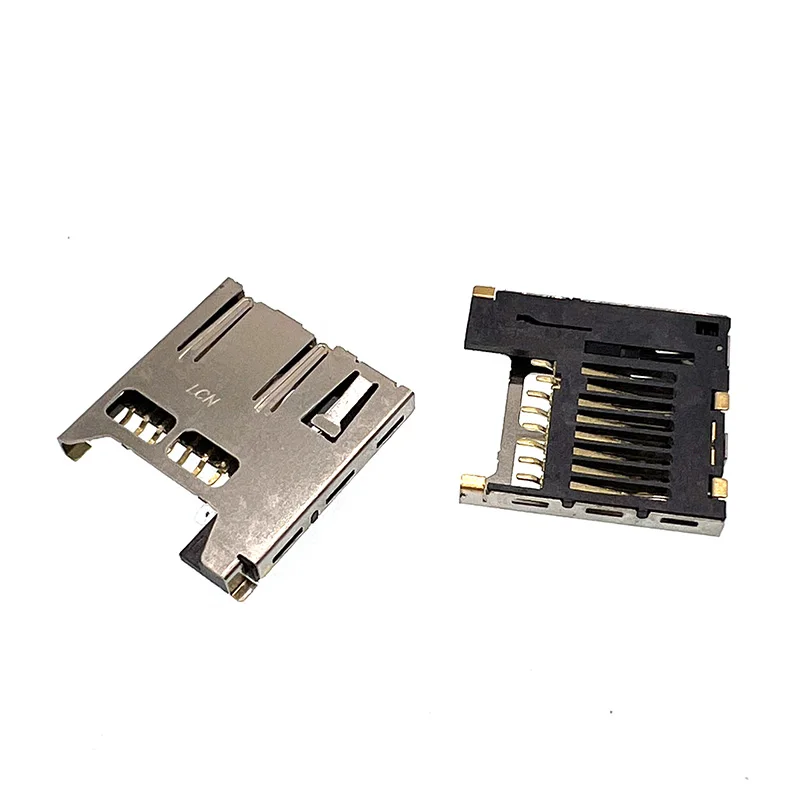 10PCS Push-Push Type TF Micro SD Card Socket Adapter Automatic PCB Connector