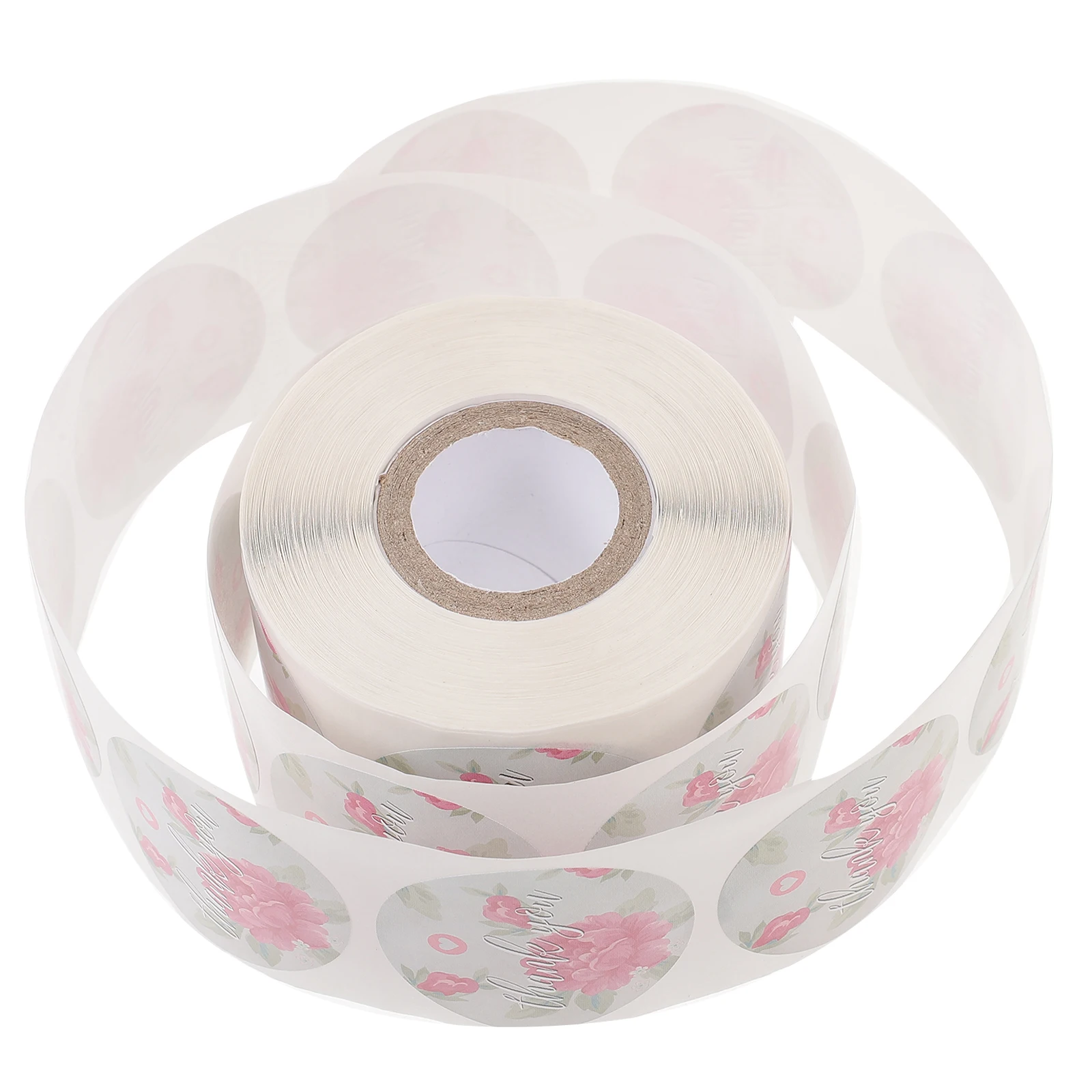 

1 Roll Thank You Envelope Label Flower Gift Stickers Adhesive Envelope Markers Sealing Labels For Home Office Storage