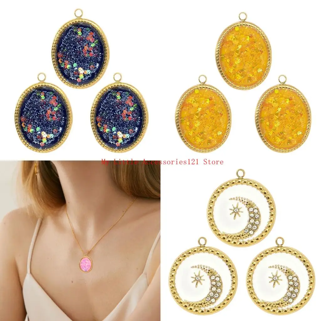 

3pcs прочный стальный подсолнечный и таронский колье ожерелья для украшения ювелирных изделий аксессуар