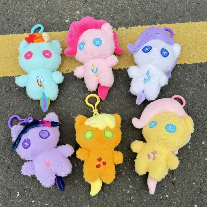 Kawaii Hasbro My Little Pony Twilight Sparkle Plush Toy Fluttershy Pinkie Pie Cartoon Plush Doll Pendant Cute Bag Keychain Doll