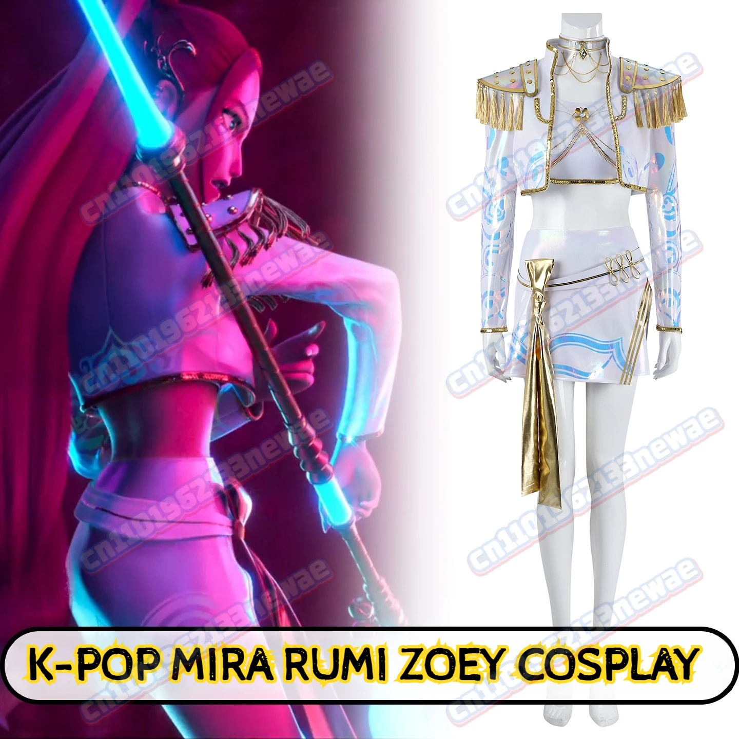 

2025 KPOP ZOEY rumi cosplay Anime KPop Demon Hunters Mira Cosplay Costume Uniform Halloween Party for Women Men Carnival Props