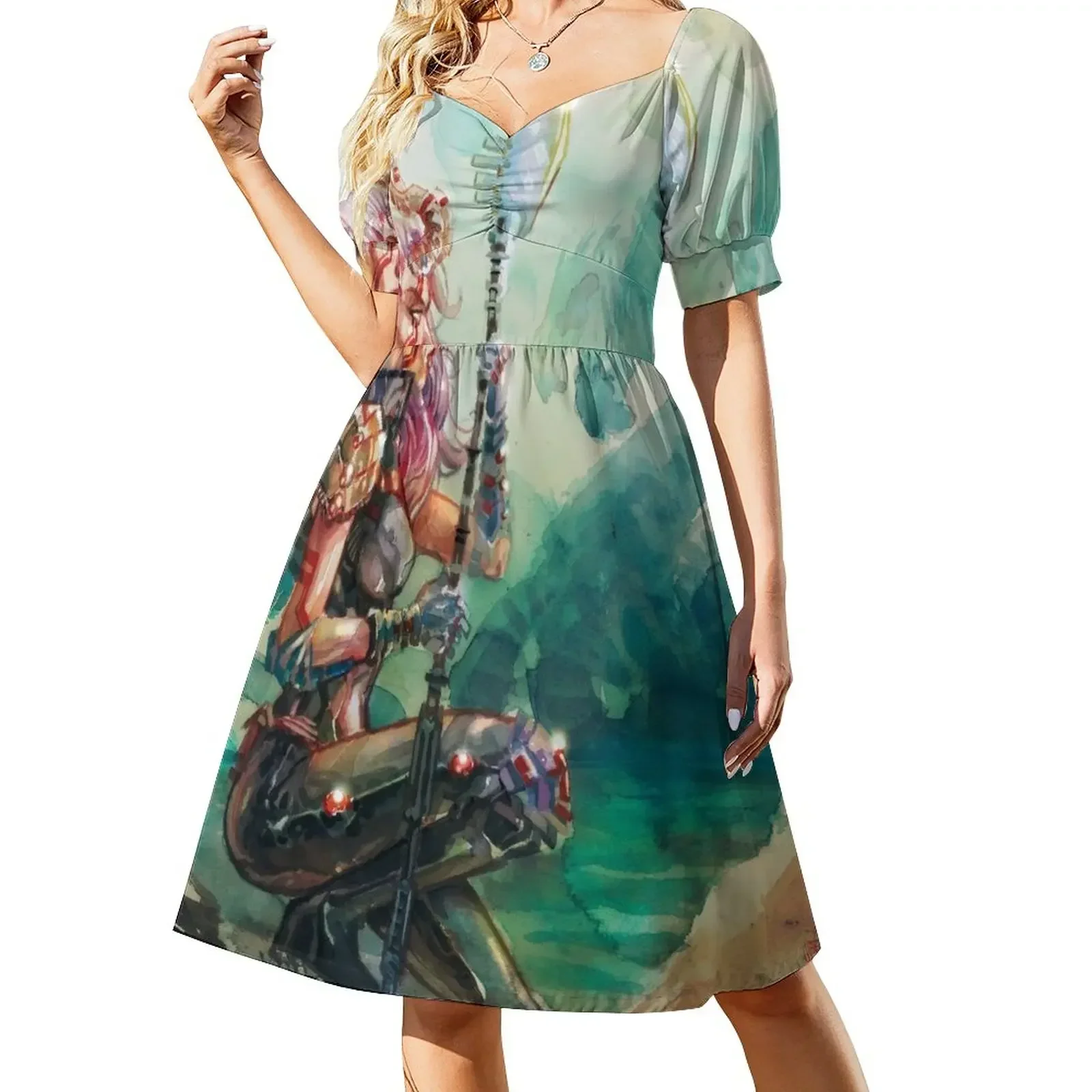 

Angel's Quest - Watercolor Art by Tony Moy Short-Sleeved Dress women's summer dress 2025 dress summer 2025 women