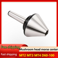 High Precision Morse Cone mushroom head Center Umbrella type Rotating Center MT2 MT3 MT4 live centre CNC lathe live thimble