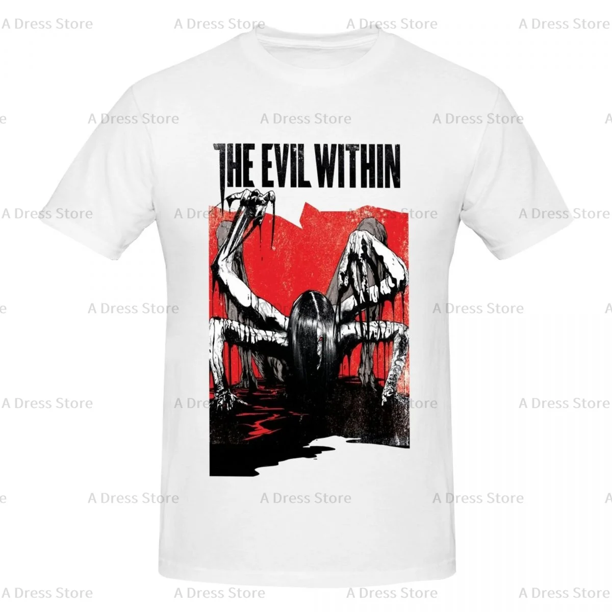 The Keeper Evil Within Men's round neck T-shirt,Oversized print Tee Shirt,Casual Large Size Tshirt