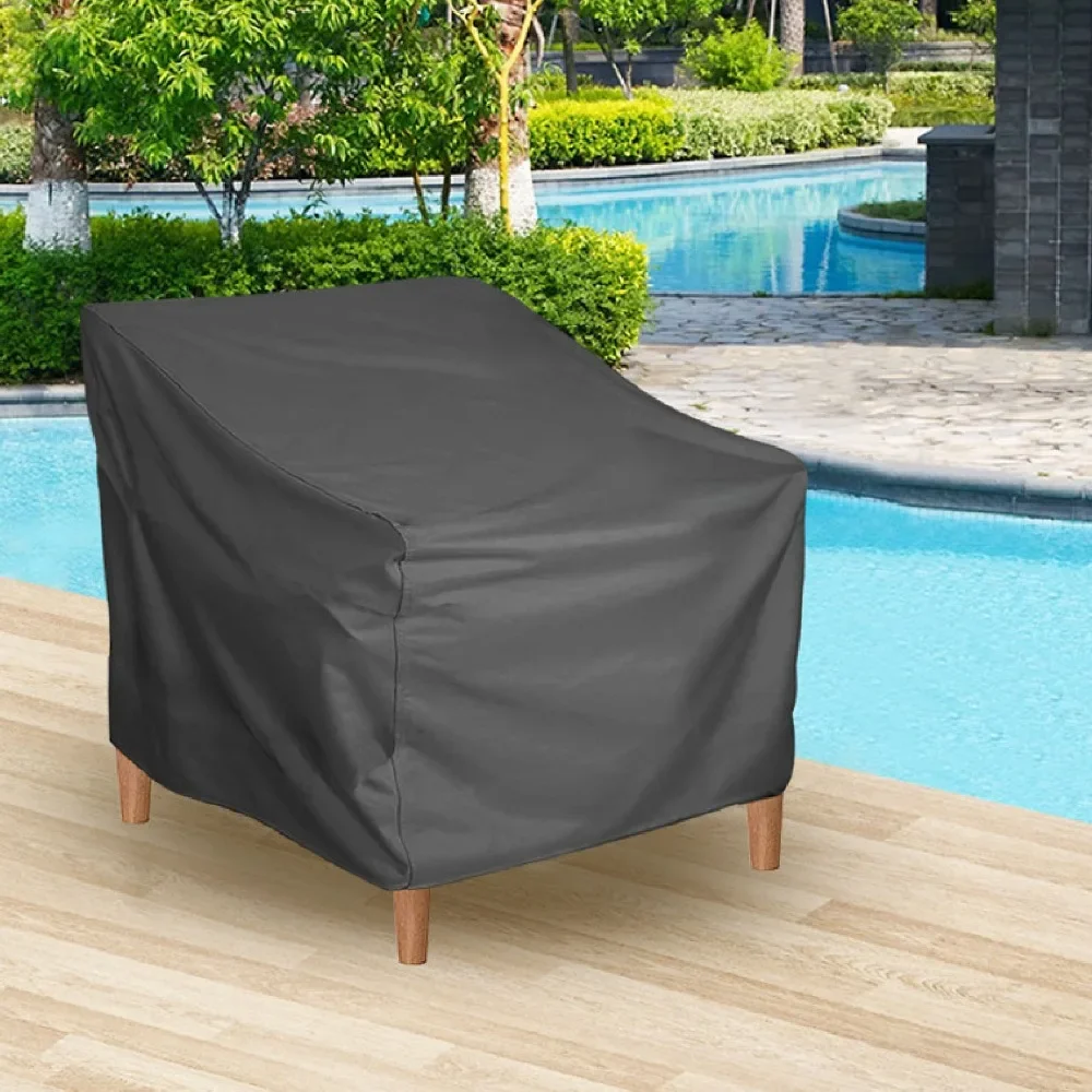 Water Resistant Patio Chair Cover Polyester Dust Resistant Outdoor Furniture Cover Waterproof Heavy Duty Fabric Lawn Chair Cover