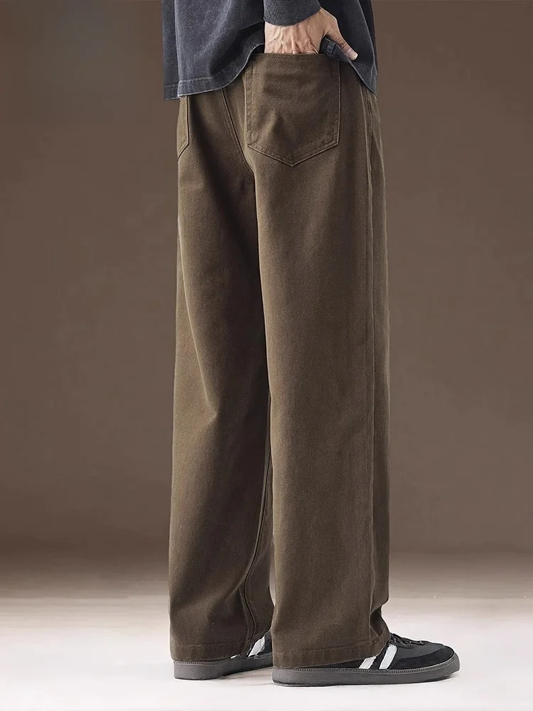 

Pierre Cardin Men's Casual Cotton Trousers Straight Leg Wide Leg Autumn Winter Faionable Comfortable Non-ironed mid Waist