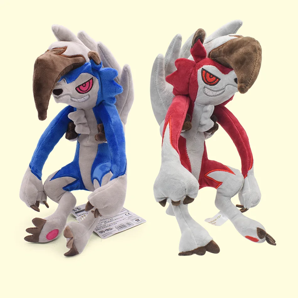 5 Styles Pokemon Plush Midday Form LycanrocMidnight Lycanroc Shiny Lycanroc Soft Stuffed Toy Dolls Christmas Gifts