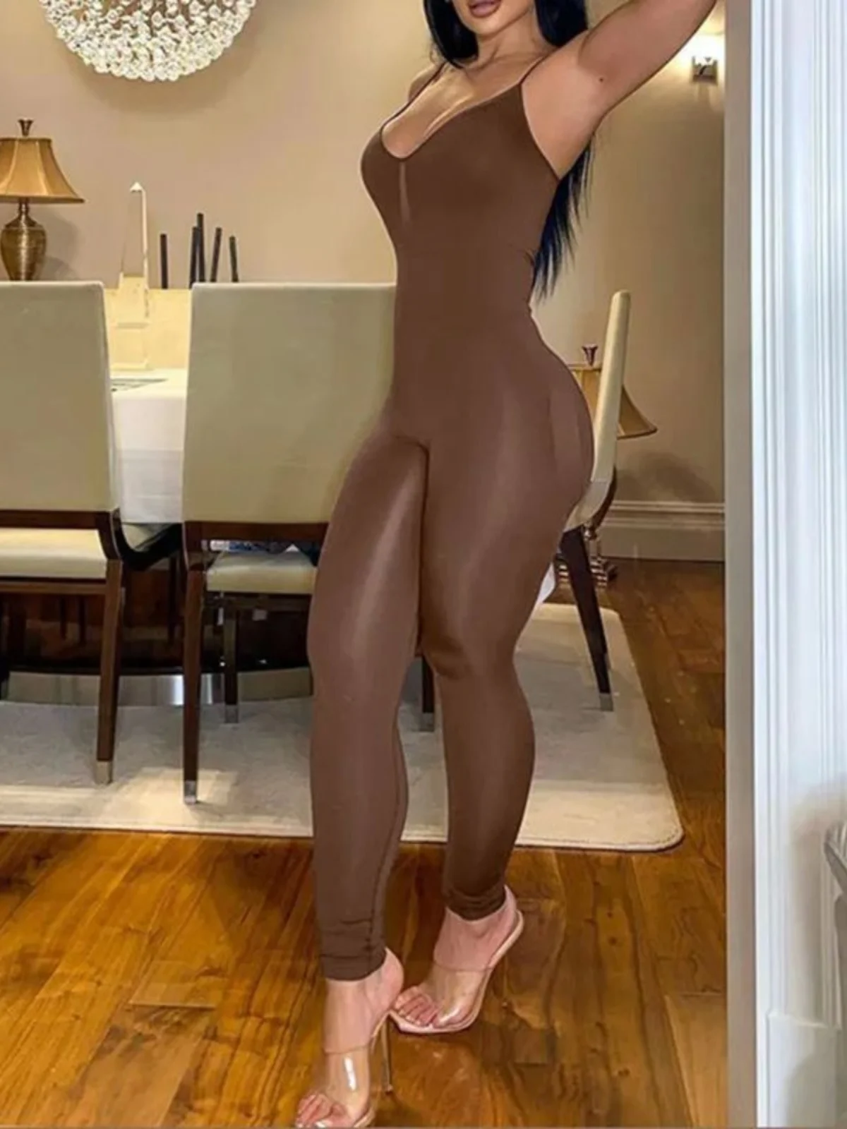 Combinaison de yoga pour femmes, coupe ajustée, pantalon décontracté, leggings longs, style street, taille fine, matière estivale