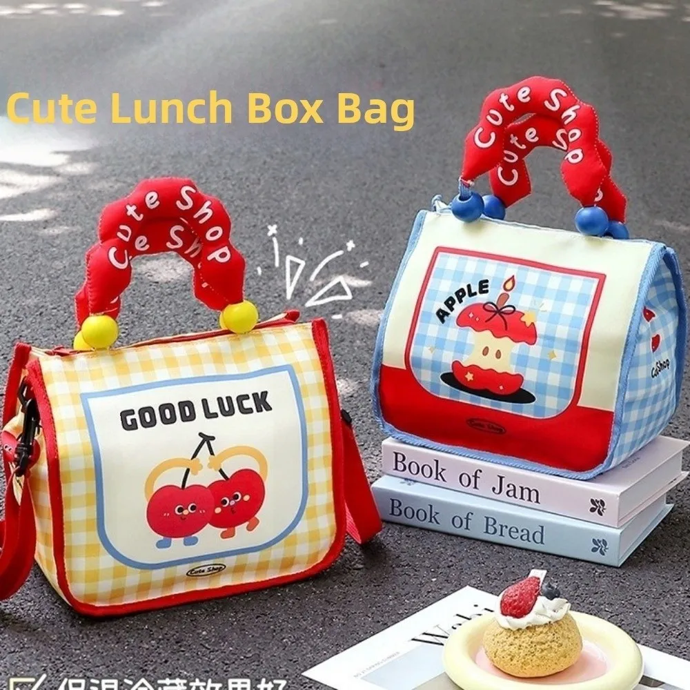 Insulated Cute Lunch Bag Insulation Package Fresh-Keeping Food Warm Thermal Bag Handbag Large Capacity Crossbody Picnic Bag