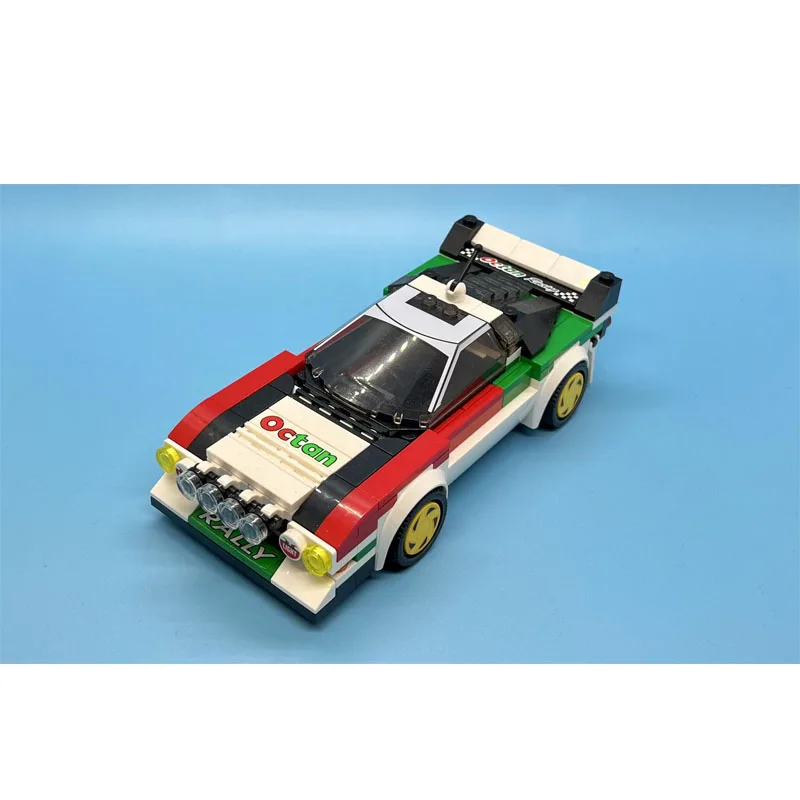 MOC-113272 clássico 90s icônico carro esportivo blocos de corrida modelo 246 partsmoc criativo meninos crianças aniversário blocos de construção brinquedo presentes