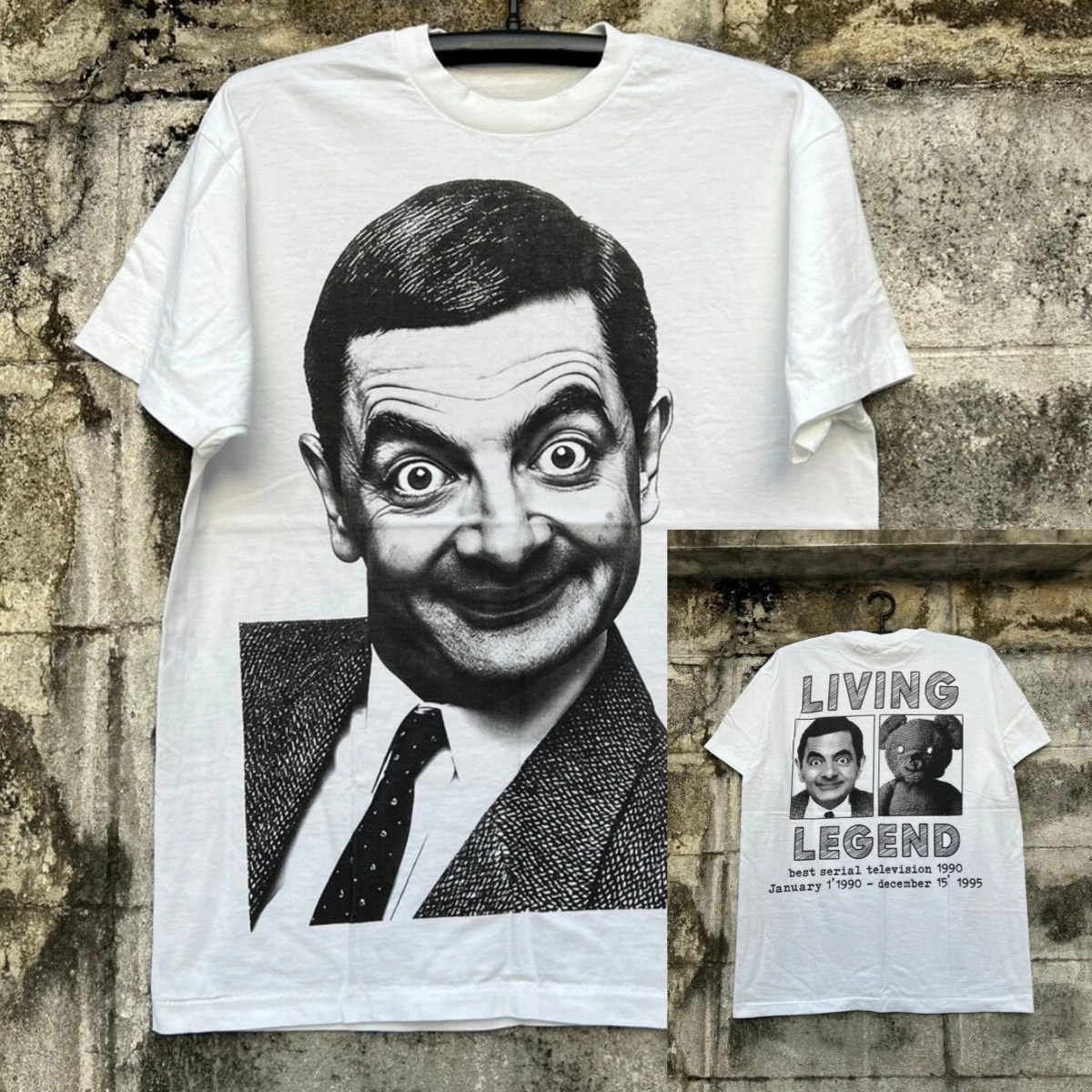Mr. Bean Classic Comedy-themed Vintage 90s Couple Style Loose Short-sleeved T-shirt