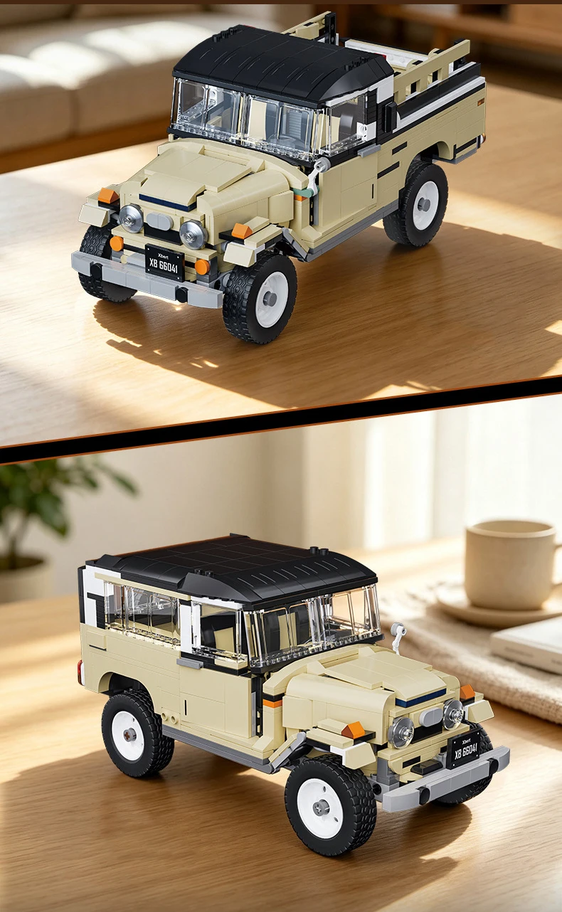 3IN1 Benz 500K Vintage Sportwagen-Bausteinset, klassischer Roadster, Fahrzeug-Baustein, ORV-Pickup-Truck, Spielzeug-Sammlung, ideal als Geschenk – Detail 6