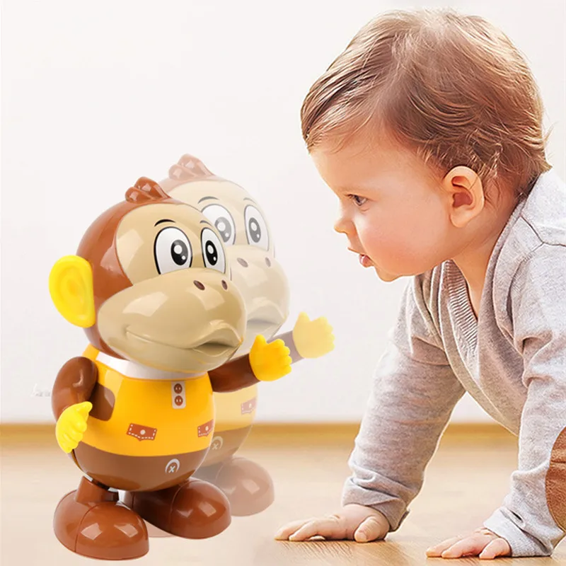 Kids Interactive Dancing Monkey Toy With Light And Music Can Walk Funny Swing Animal Doll Electric Toy Baby Toddler Gift