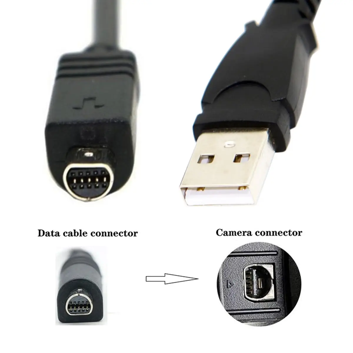 1.5m 4.9FT VMC-15FS 10pin to USB Data Sync Cable for Sony Digital Camcorder Handycam downloading pictures and videos from camera