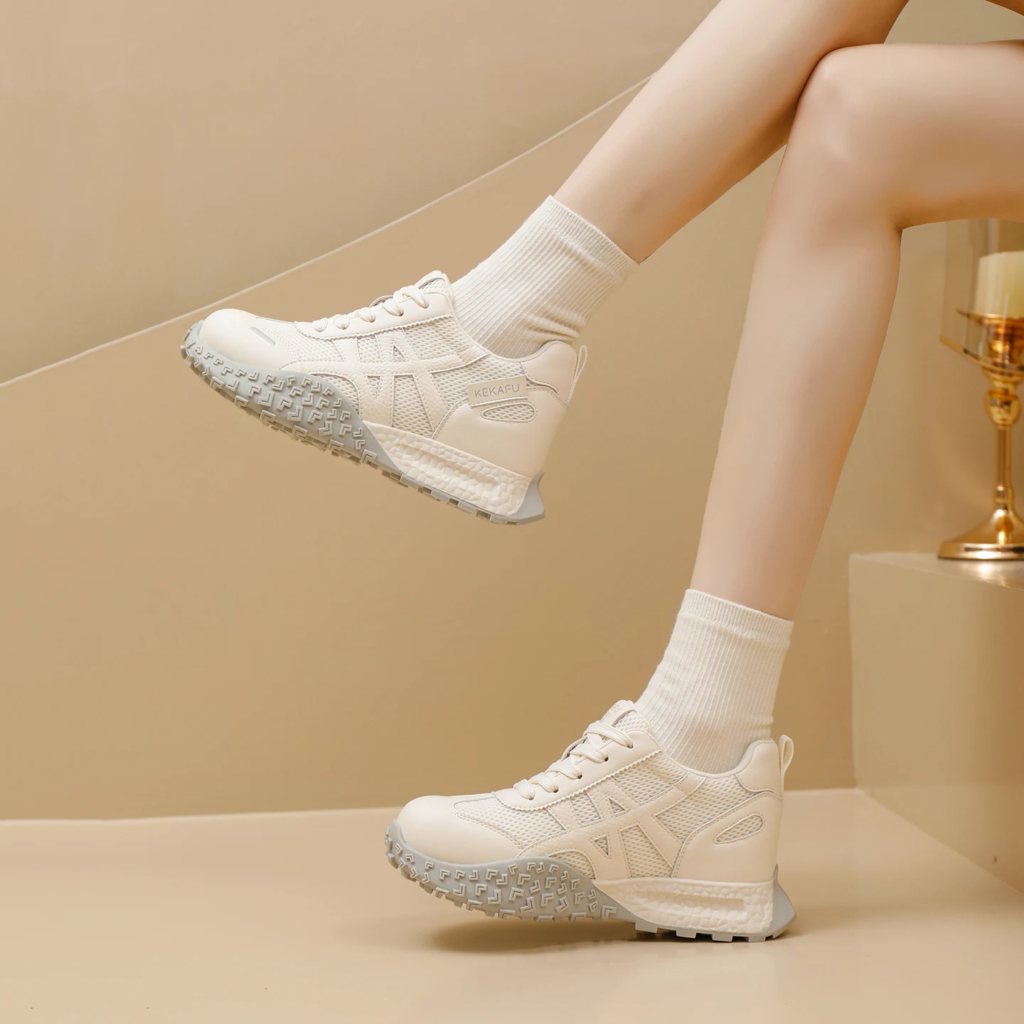 Chunky Sneaker Platform - KEKAFU Zapatillas Deportivas Gruesas de Estilo