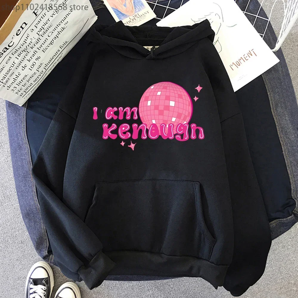 Ik Ben Kenough Hoodie Barbenheimer Hot Pink Barbiee Sweatshirt Grappige Film Kleding Mannen/Vrouwen Kpop Streetwear Lange Mouw Top mannelijke