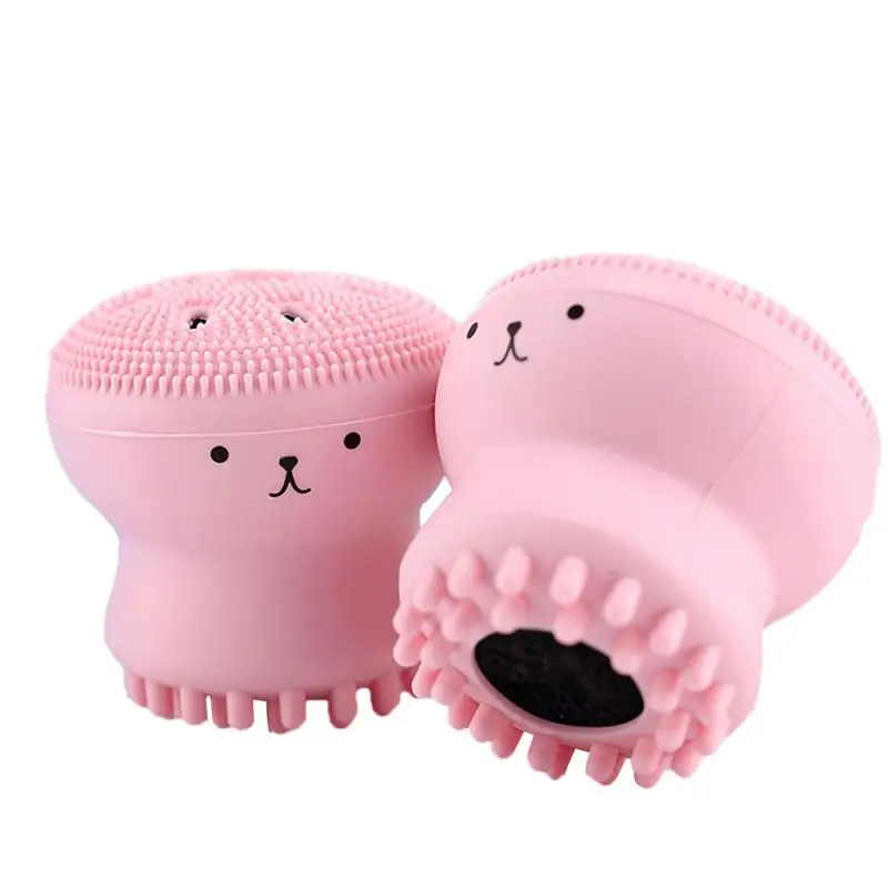 Face Clean Small Octopus Silicone Facial Exfoliator Wash Makeup Removal instrument manual wash cleansing Brush Cleaner Tool