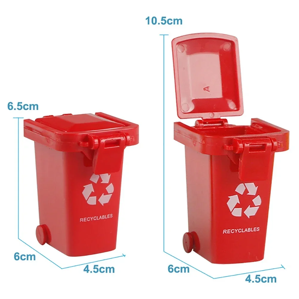 3 pièces/ensemble couleur vive enfants pousser jouet véhicules en plastique camion poubelle poubelles