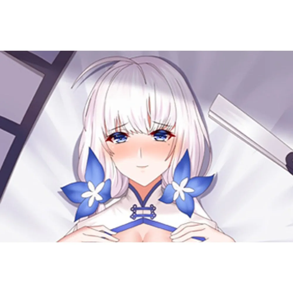 White Hair Maid Girl Illustrious Dakimakura Cover Life‑Size Sleeping Hug Pillowcase Comfort‑Soft Fabric