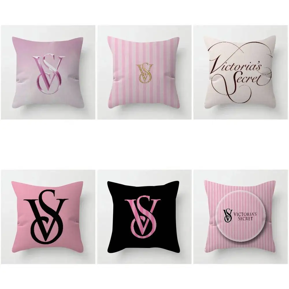 Decorative Room Aesthetics Pillow Case Home Decor Bedroom Sofa Bed Couch Pillow Cover 45x45 Fashion T-victorias S-secretS Pink