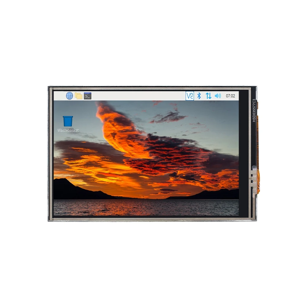 AED7-3.5 Inch Touch Screen For Raspberry Pi 480X320 TFT LCD SPI Interface 50 FPS Module With For Rpi5 Metal Case