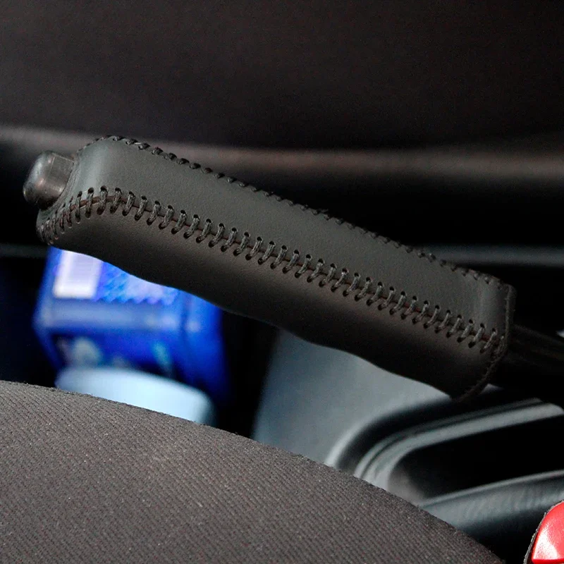 Top layer leather Case for handbrake Cover For Suzuki Jimny hand brake cover Top genuine leather cover handbrake auto