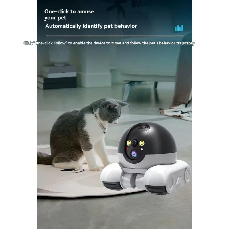 ABSQ-Motion Detection Camera 360° Pet Mobile Baby Home Security Robot Camera Bidirectional Dialogue EU Plug