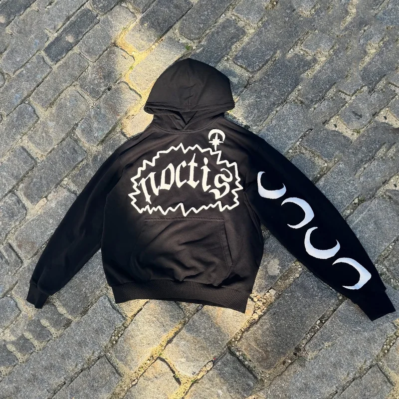 

Faionable Autumn Winter Letter Moon Foam Loose High S Women's Sweatirt Long Sve Hoodie Comfortable Soft Fabric Top