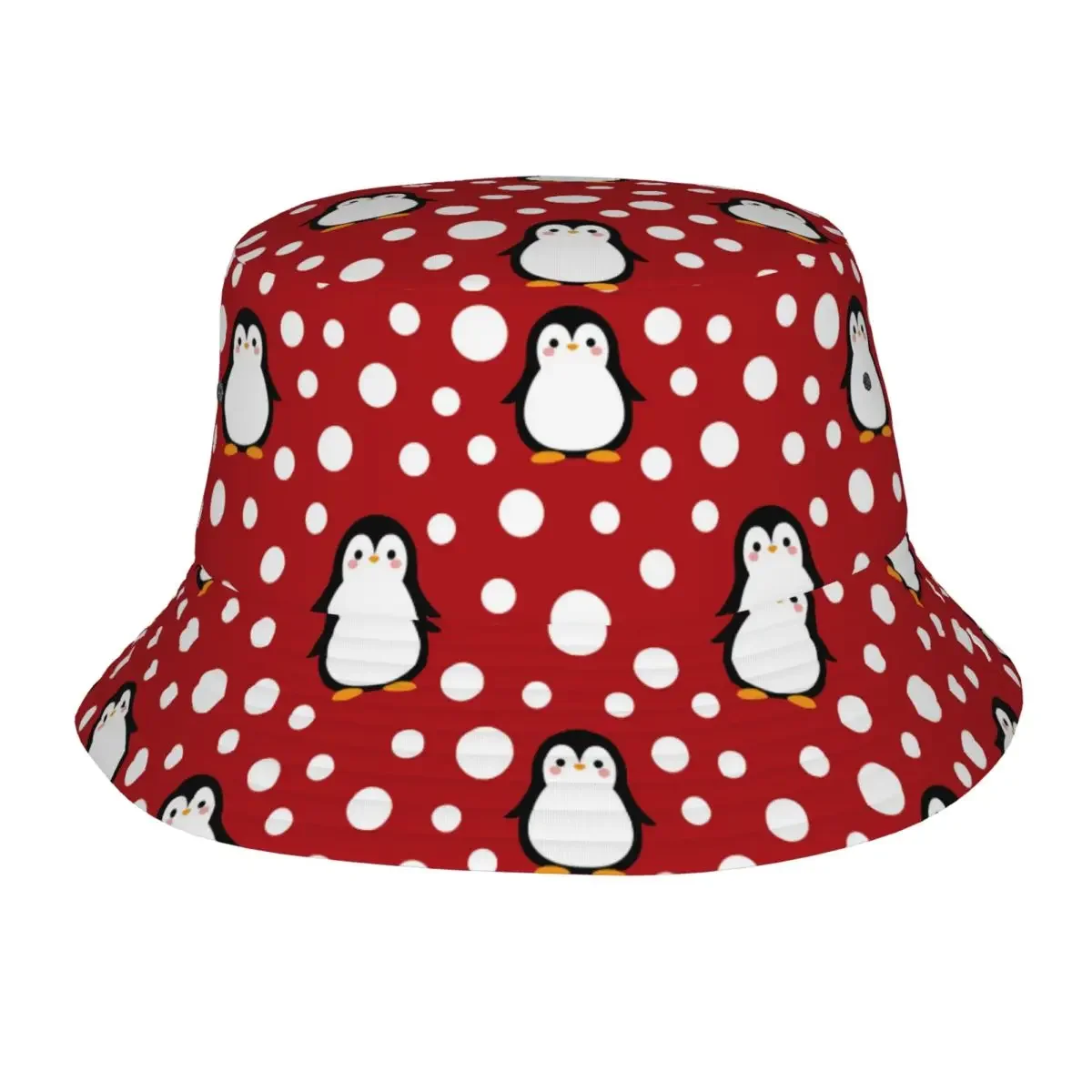 

Spring Headwear Cute Penguin Snow Cartoon Merch Bucket Hat Unisex Sun Hat Christmas Cartoon Animal Boonie Hat Fisherman Caps