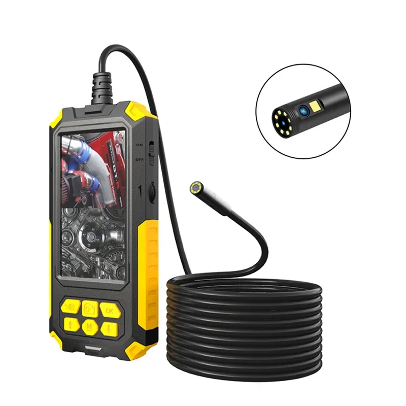 

P50 5.5mm / 8mm Dual Lens Industrial Endoscope 1080P Full HD 4.5inch LCD Digital Inspection Camera 9 LED Car Home Duct and Pipe