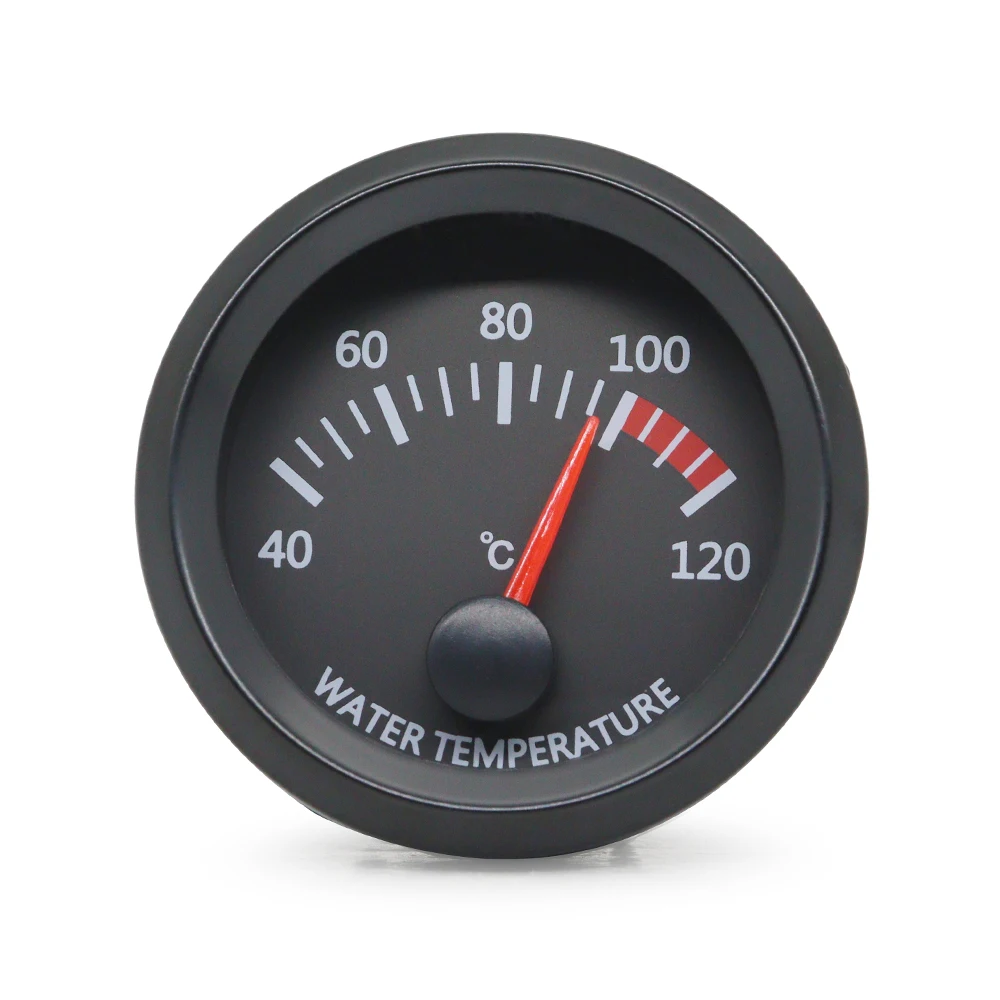 52MM Gauge 12V Water Temp Olietemperatuurmeter Oliedruk Brandstof Voltmeter Lucht Brandstofverhouding Boost Uitlaat Temp Meter Zwart Gezicht Gauge