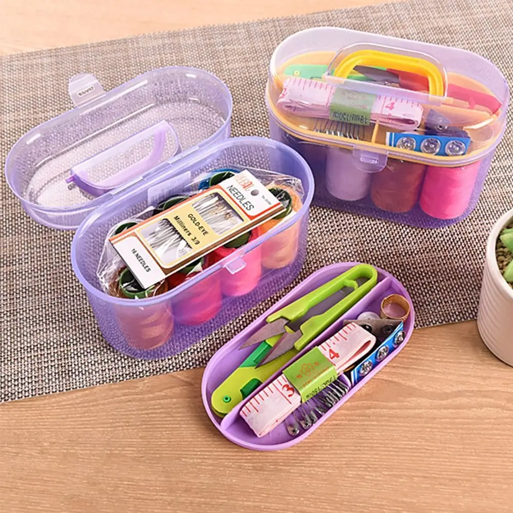46Pcs/set Portable Household Needle Thread Sewing Tools Multifunctional Sewing Kit With Case Tape Measure Pins DIY Embroidery