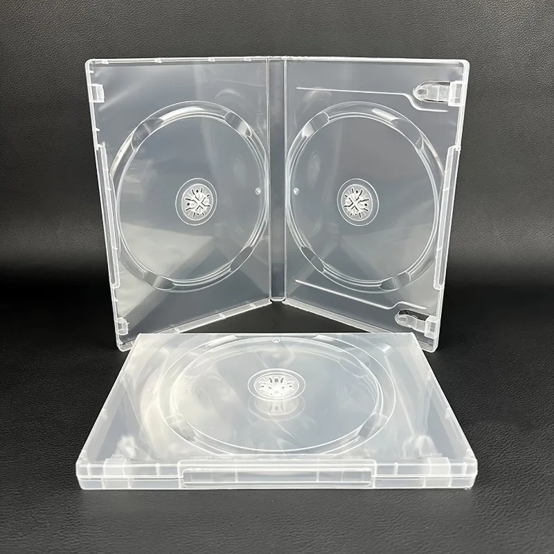 

12 шт. прозрачных защитных футляров для хранения CD/DVD дисков и игровых карт PS4, 14 мм, для одного/двух дисков, портативные и защитные.