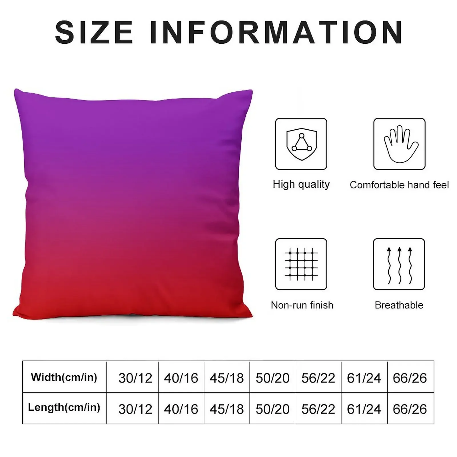 Purple to red ombre Throw Pillow christmas ornaments 2025 Sofa Covers For Living Room Throw Pillow Covers pillow