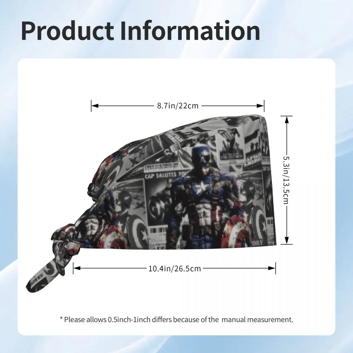 Регулируемая рабочая шапка с изображением Капитана Америки, крутая рабочая шапка с супергероем, женская хирургическая шапка с дизайном комиксов, скраб для медсестер, доктор, кепка для хирурга