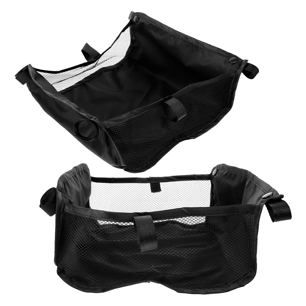 

2Pcs Heavy Duty Stroller Organizer Basket Large Capacity Underseat Storage Bag for Baby Essentials Multipurpose Travel Shopping