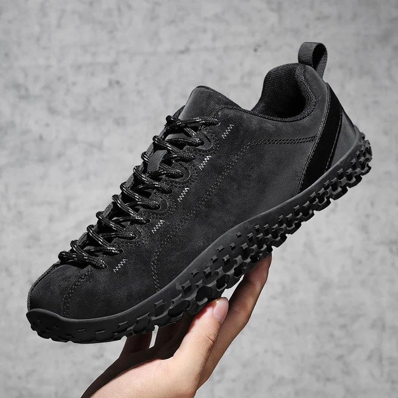 YRZL أحذية خارجية للرجال مقاومة للماء ومضادة للانزلاق أحذية شتوية للمشي لمسافات طويلة أحذية مريحة ومتينة للاستخدام الخارجي للرجال للرحلات بنعل سميك #6