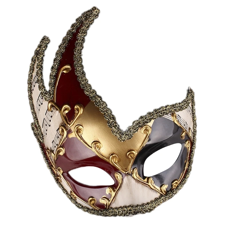 Masquerade Mask Plastic Breathable for Cosplay and Themed Party Provides Excellent Concealment