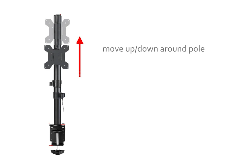 M050 Desktop17-27 "ฐานขนาดใหญ่LCD LED Single Monitor Desktopผู้ถือแขนFull Motion Tv Mountโหลด 9 กก.