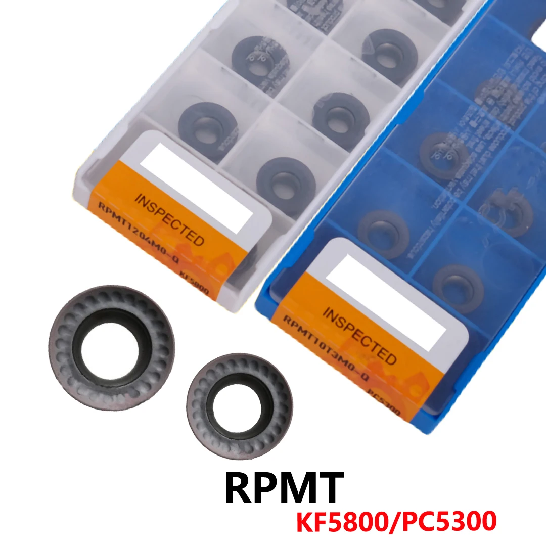 Original RPMT08T2MO RPMT10T3MO RPMT1204MO Q KF5800 PC5300 Carbide Inserts CNC Tools Holder RPMT RPMT08T2 RPMT10T3 RPMT1204 MO