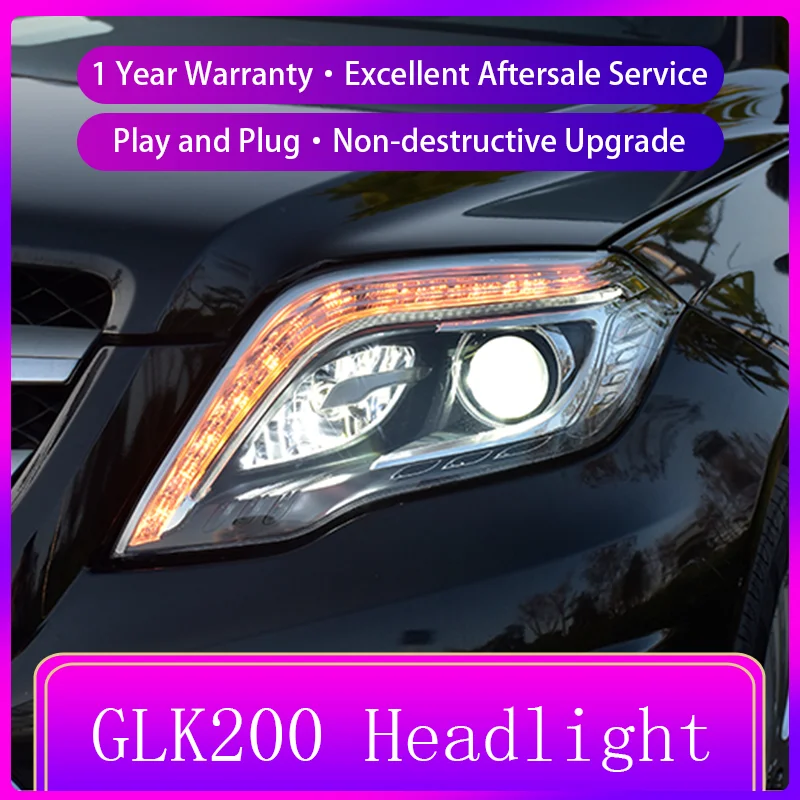 2 PCS Auto Lights For Benz GLK GLK200 GLK260 GLK300 Front Lamp Modified DRL Headlight LED Projector Lens Tool Car Accessories