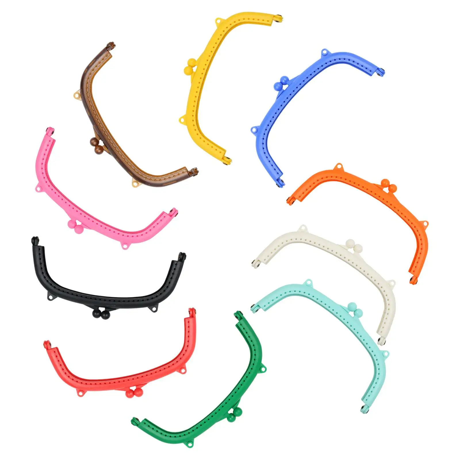 

10Pcs Purse Frame Kiss Clasp Lock 6.3inch Candy Color for Making Bag Sewer